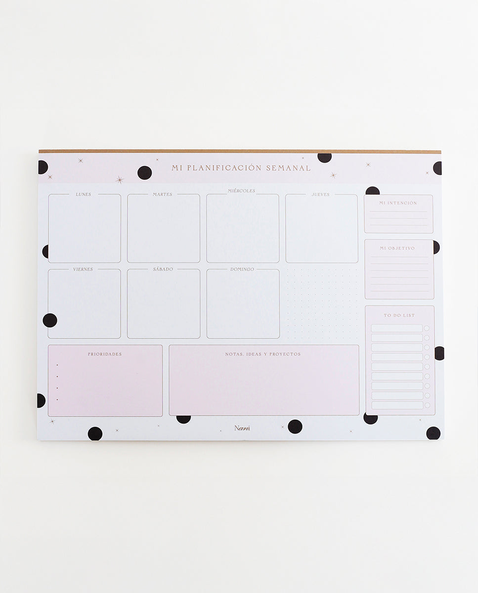 Planner semanal cuadros