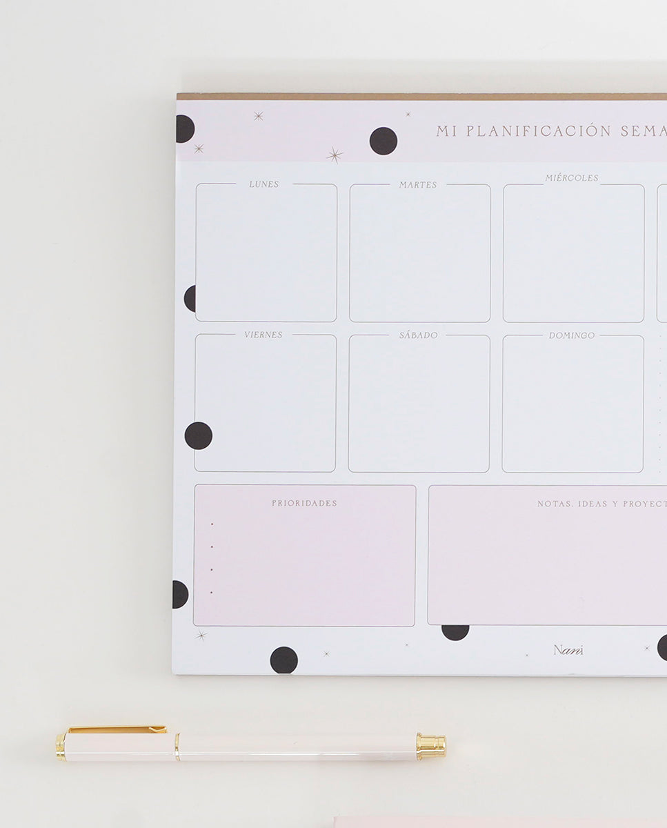 Planner semanal cuadros